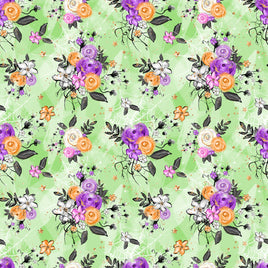 Halloween Alice Flowers on Green