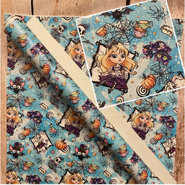 Halloween Alice with Frames on Light Blue