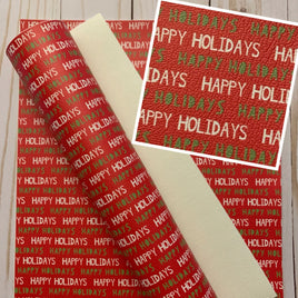 Happy Holidays on Red