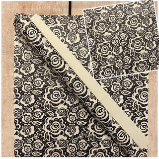 Lace Black on White