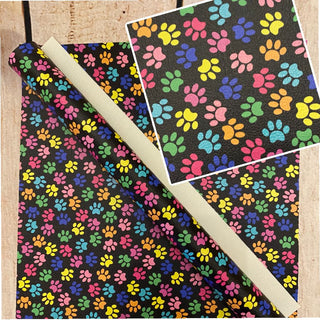 Paw Prints on Black