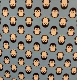 Winter Penguin on Blue