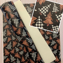 Black White Plaid Leopard Trees