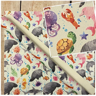 Sea Creatures on White