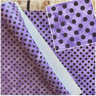 Polka Dots Black on Purple