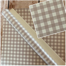 Buffalo Plaid Tan White