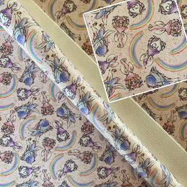 Bunny with Rainbow on Pink