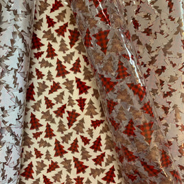 Clear Red Plaid Trees TPU