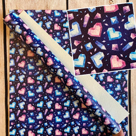 Crystal Hearts Pink and Blue