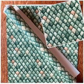 Dino Scales on Green (Mixed Colors)