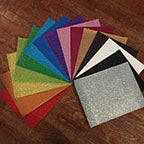 Embroidery glitter vinyl Variety pack -- 15 full sheets