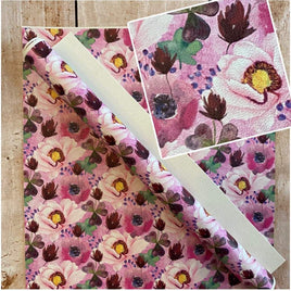 Floral White Yellow on Pink