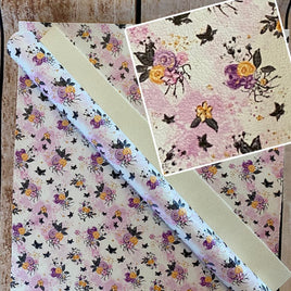 Halloween Alice Flowers on White and Pink