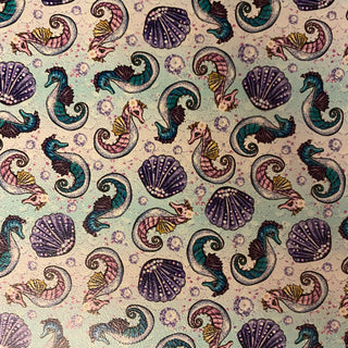 Seahorses and Shells on Ombré