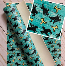 Cowboys and Ys on Teal Wood