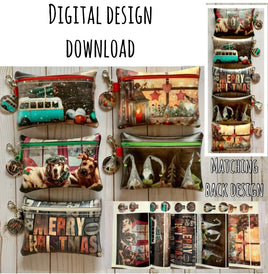 Embroidery Design for 5x7 Printed Vinyl Zipper bag