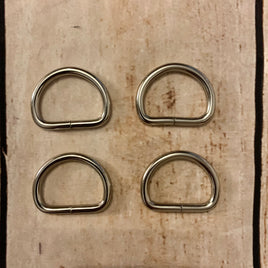 D Rings 1 inch 4pk silver