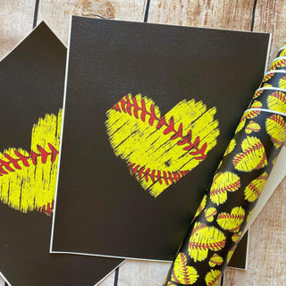 Panel Pack Softball Hearts