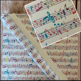 Music Heart Notes on White