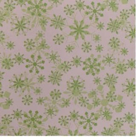 Winter Snowflakes Green on White